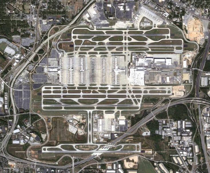 Atlanta International Airport Satellite imagery
