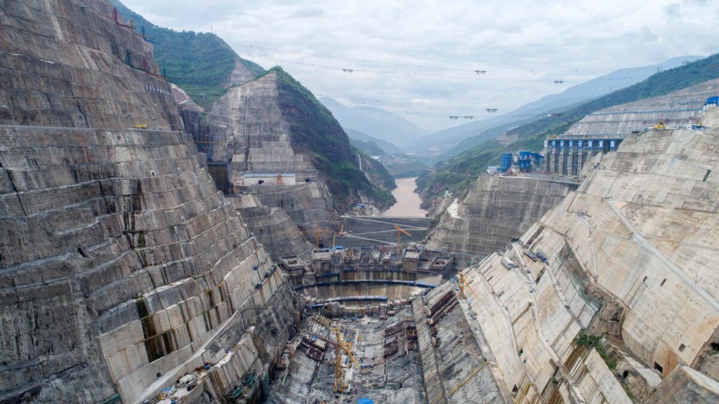 Baihetan Dam construction site