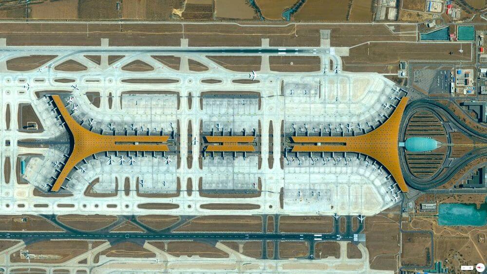 Beijing Capital International Airport Satellite imagery