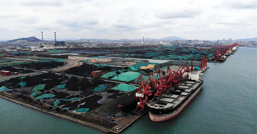 Coal processing area in Rizhao Port