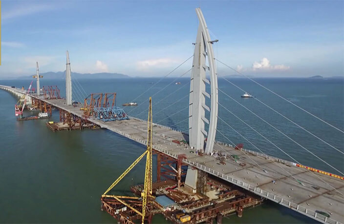 Construction of Hong Kong-Zhuhai-Macao Bridge
