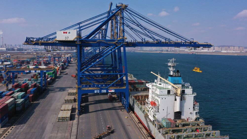 Cranes in Dalian Port