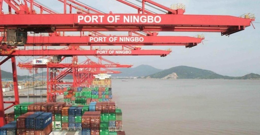Cranes in Ningbo Zhoushan Port