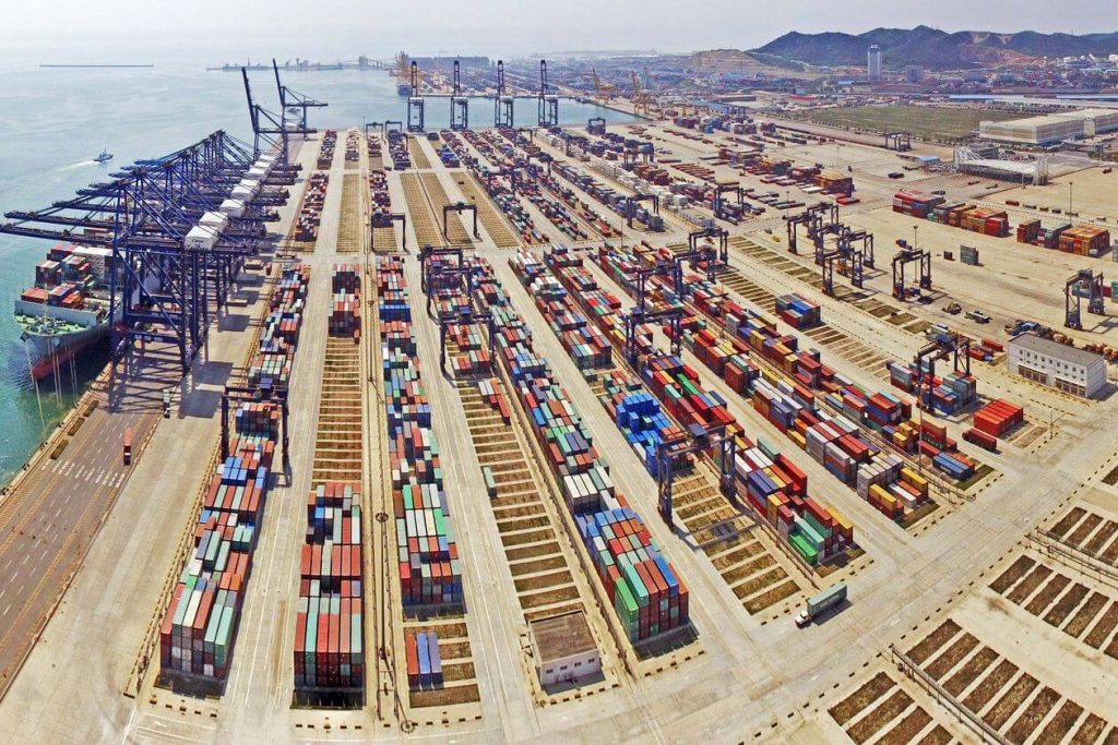Dalian Port aerial view