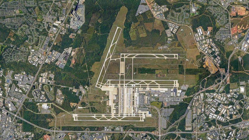 Dulles International Airport Satellite imagery