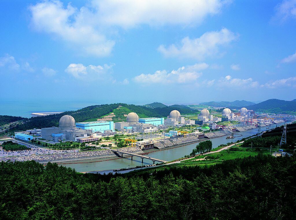 Hanbit Nuclear Power Plant aerial view