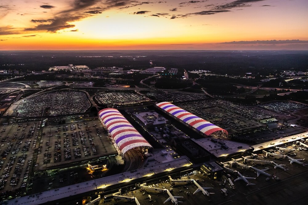 Hartsfield-Jackson Atlanta International Airport at night