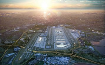 Heathrow Airport aerial view