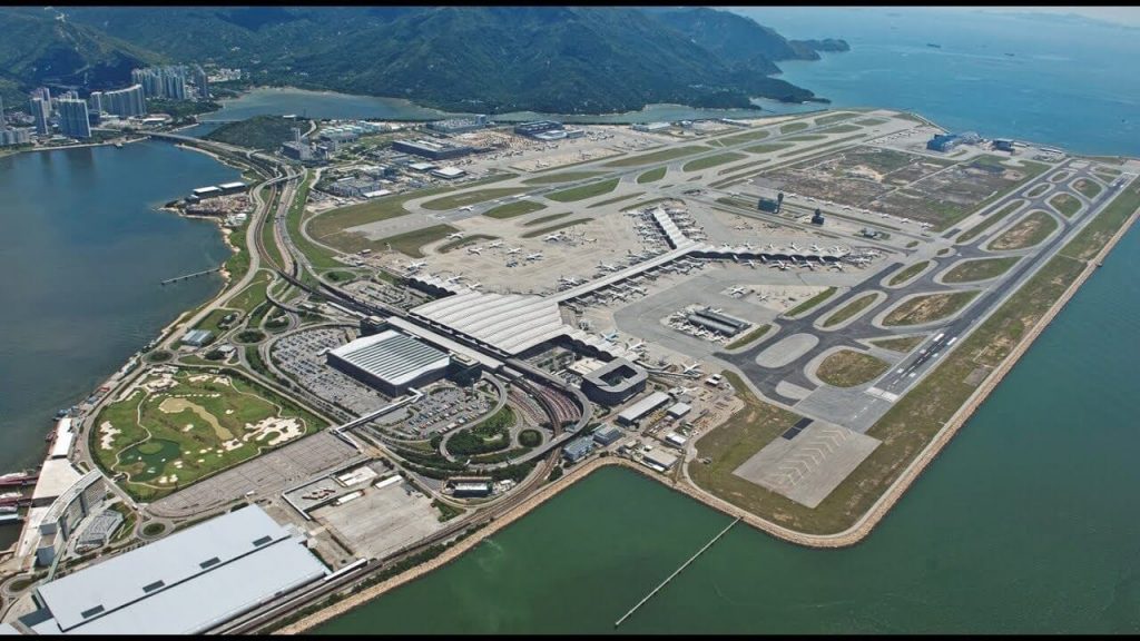 Hong Kong Airport aerial view