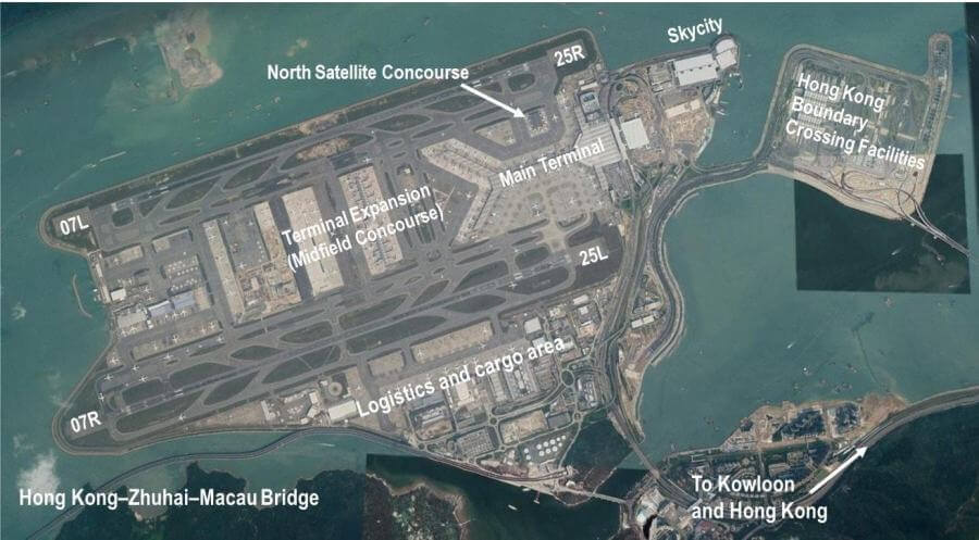Hong Kong International Airport Satellite imagery