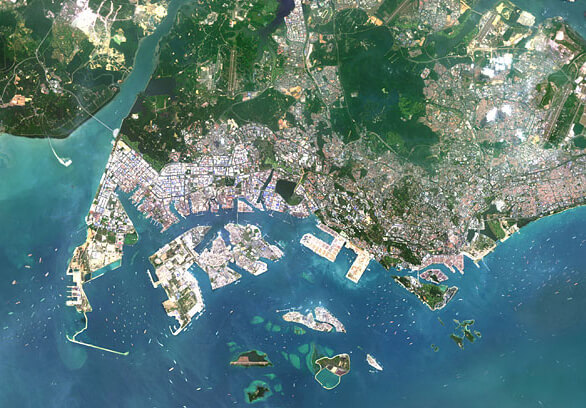 Hong Kong Port Satellite Map