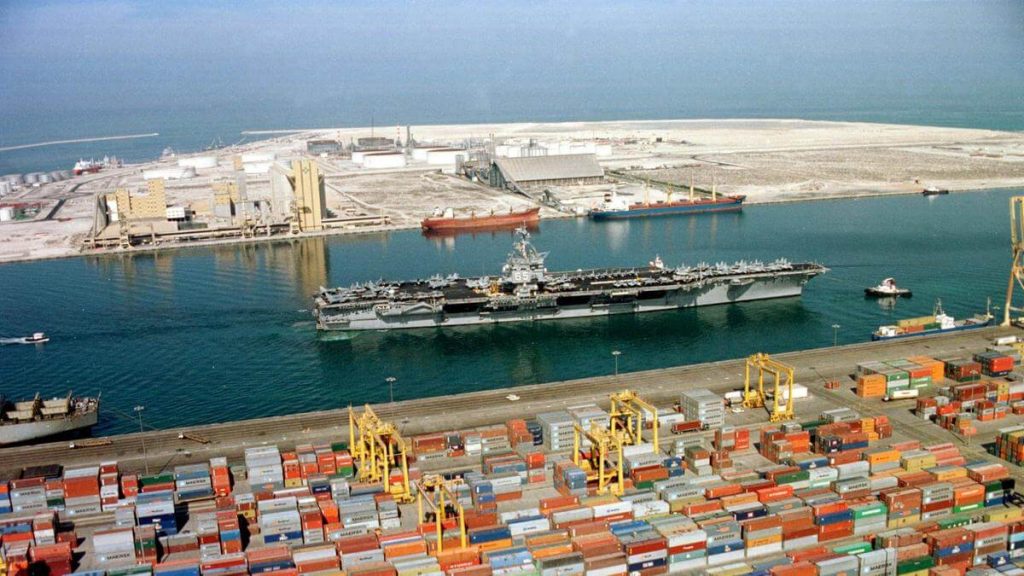 In 1998, the enterprise carrier docked at Jebel Ali Port