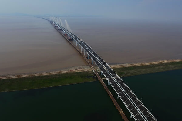 Jiashao Bridge aerial view