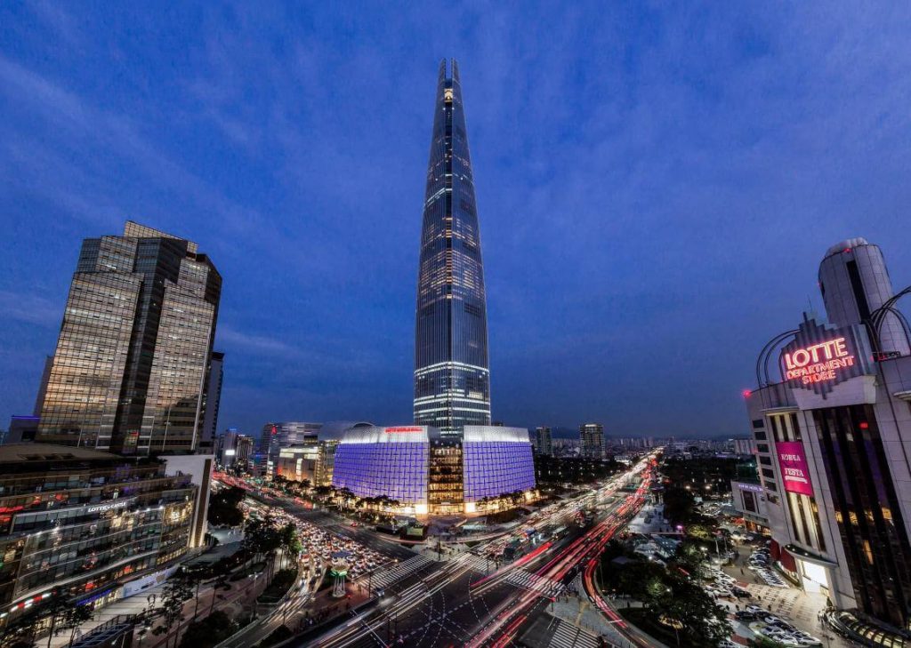 Lotte World Tower in night