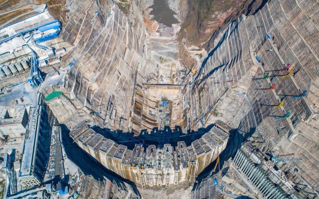 Overview Baihetan Construction Site