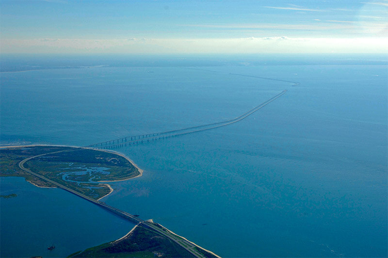 Panoramic view of Chesapeake Bay Bridge