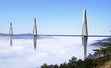 Pingtang Bridge on the clouds