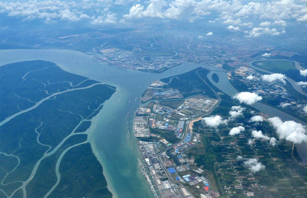 Port Klang aerial view