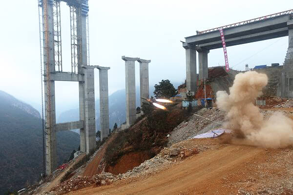 Puli Bridge rocket launch towline