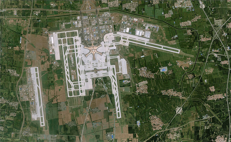 Satellite map of Beijing Daxing International Airport