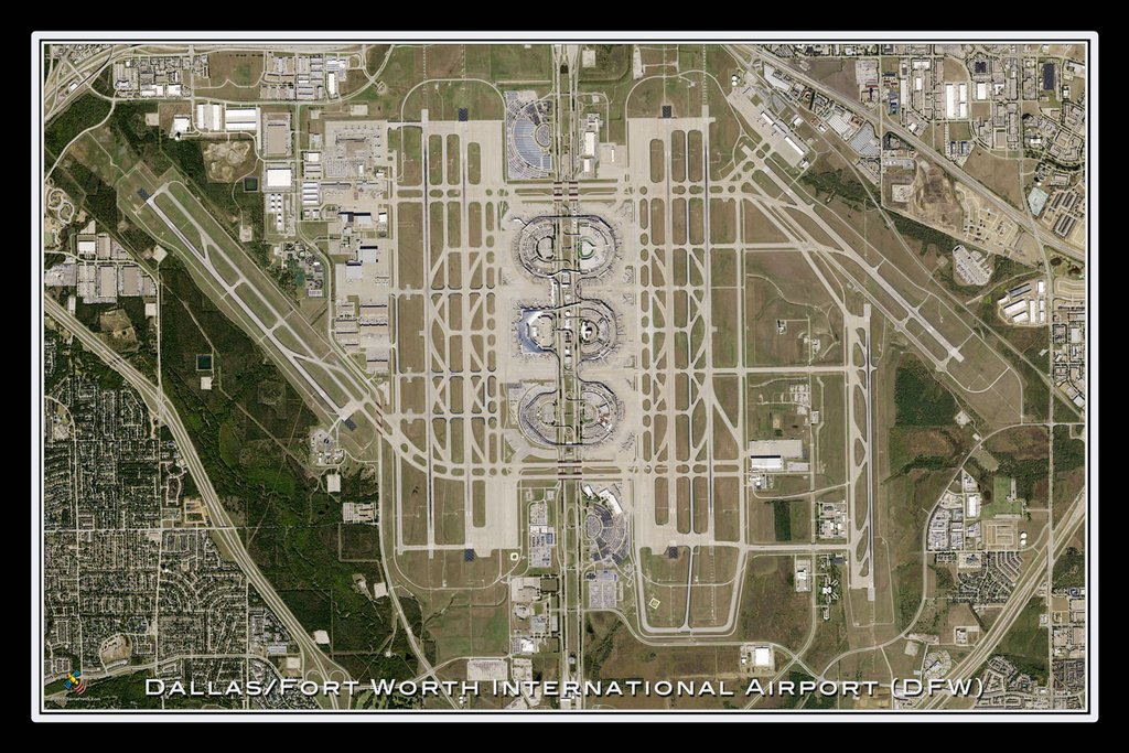 Satellite map of Dallas/Fort Worth International Airport