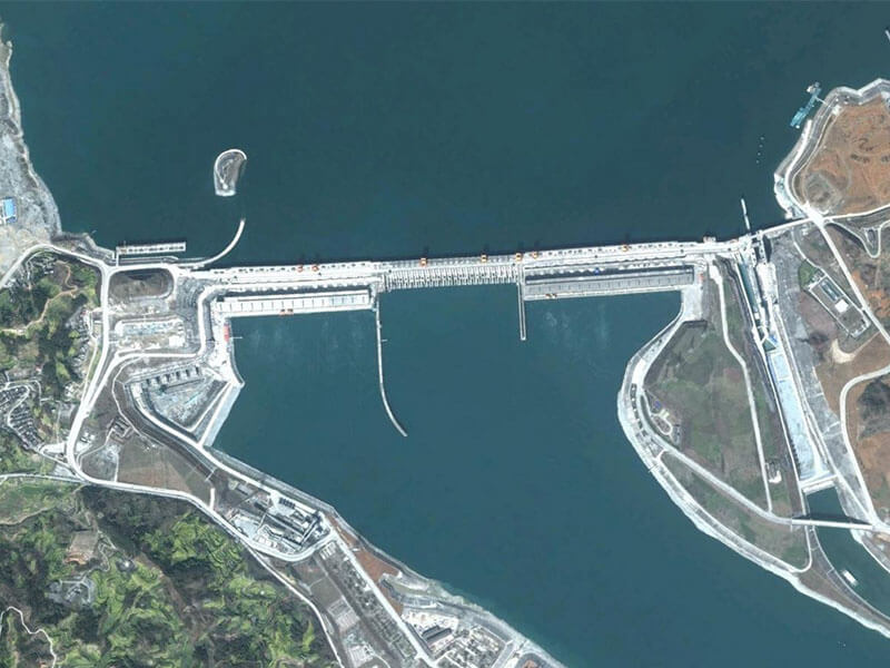 Satellite map of Three Gorges Hydropower Station