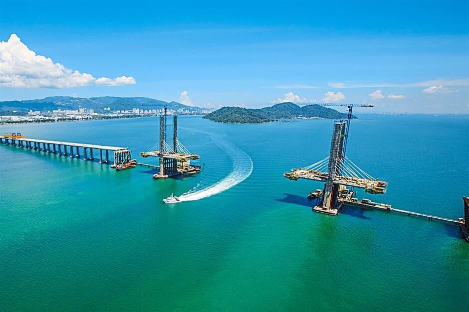 Second Penang Bridges under construction
