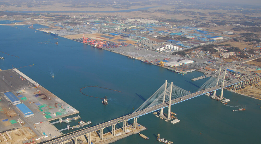 Seohae Bridge aerial view