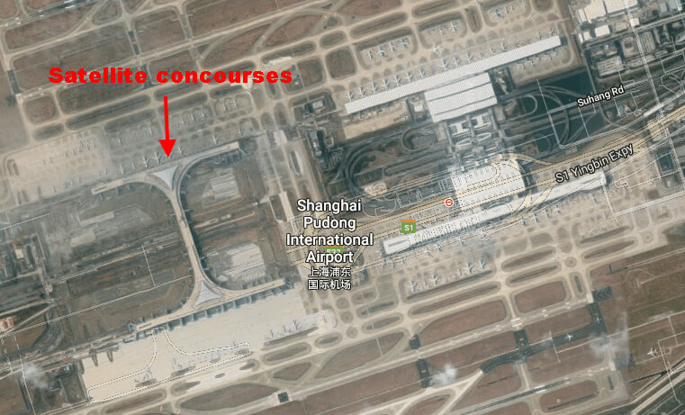 Shanghai Pudong International Airport Satellite imagery