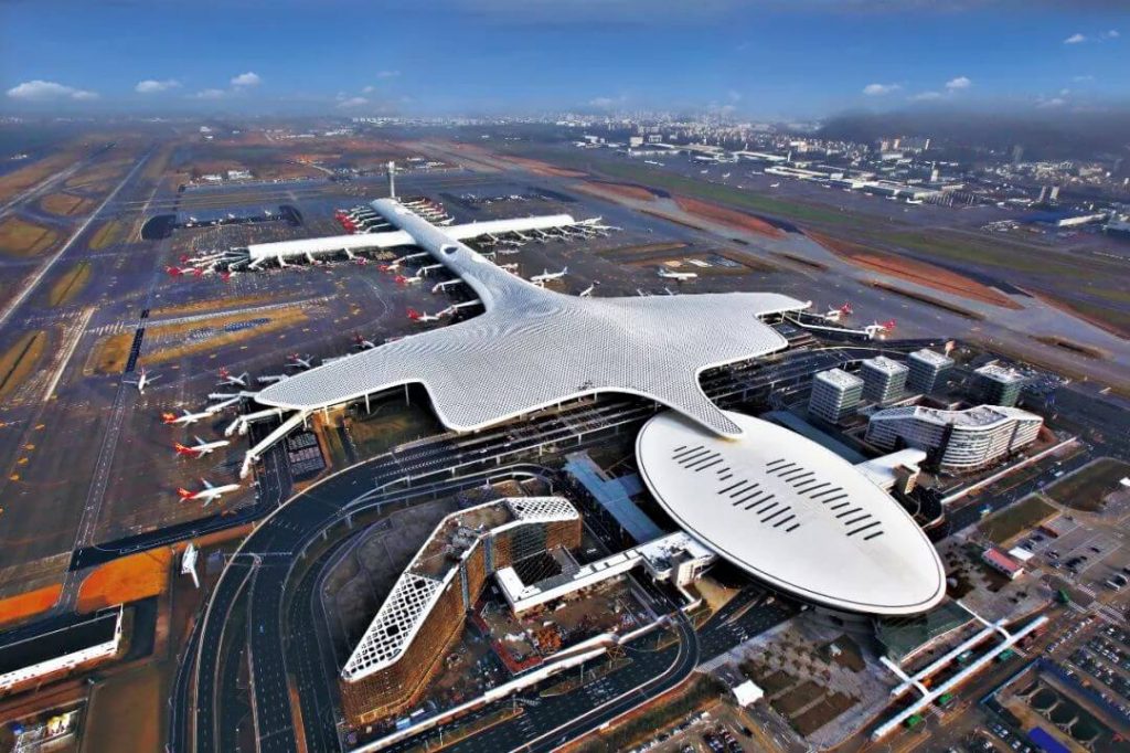 Shenzhen Baoan International Airport aerial view