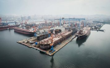Shipyard in Dalian Port