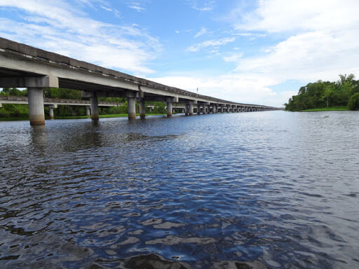 Side of Manchac Swamp Bridge