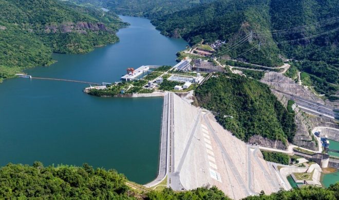 Side of Nuozhadu Dam