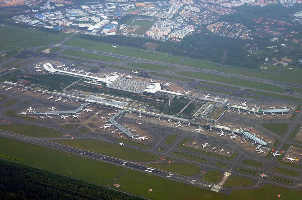 Singapore Changi Airport aerial view