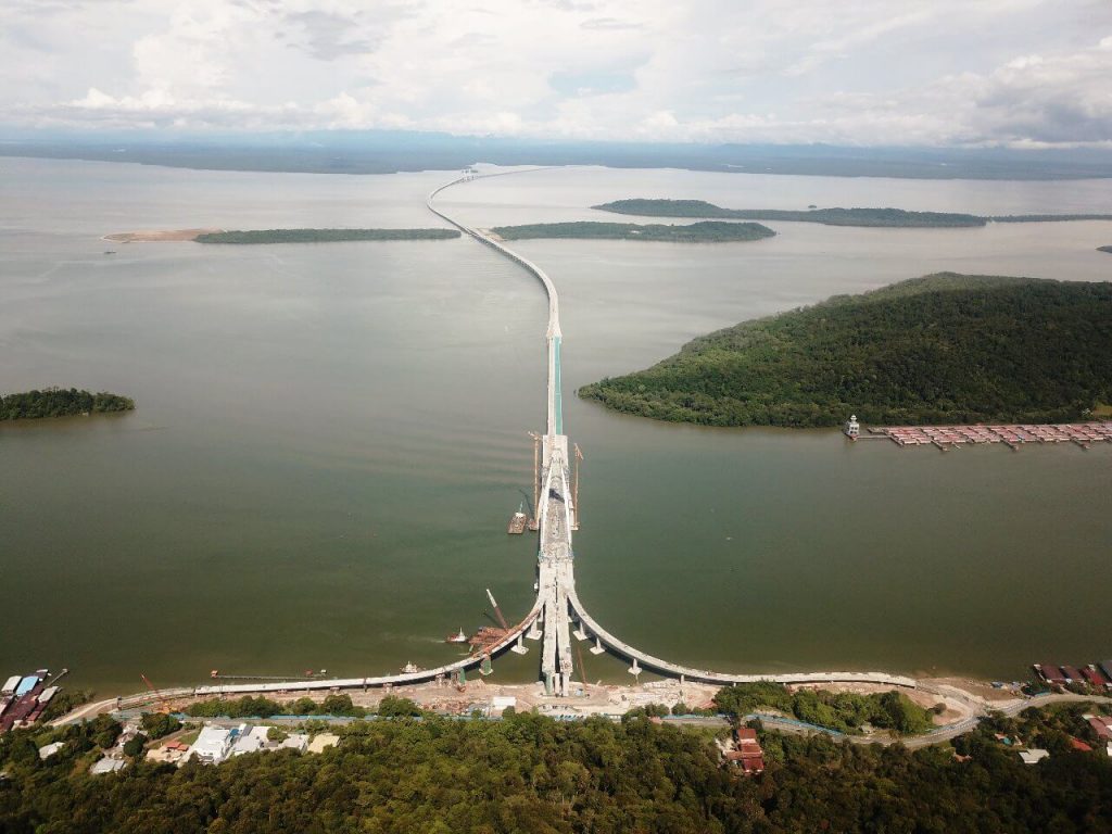 Temburong Bridge aerial view