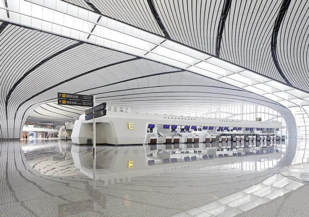 The interior of Beijing Daxing Int-Airport