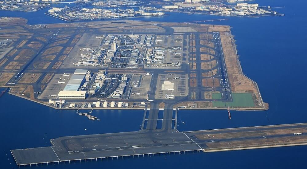 Tokyo Haneda Airport aerial view