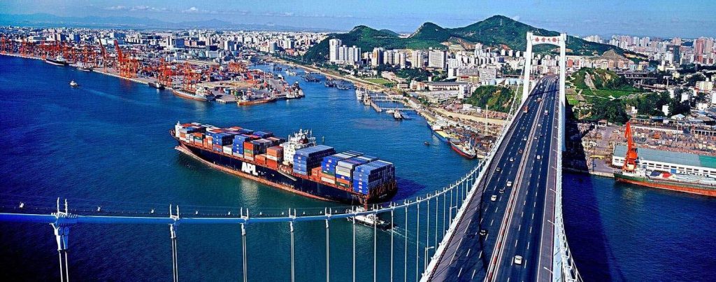 View Xiamen Port from Haicang Bridge