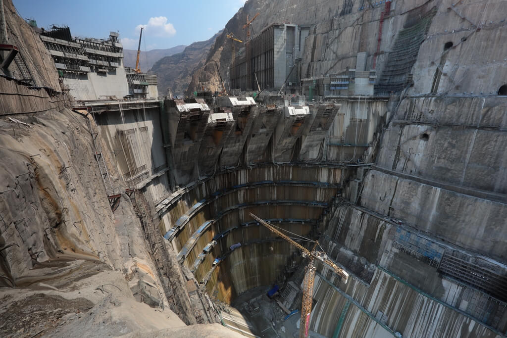 Wudongde Dam under construction